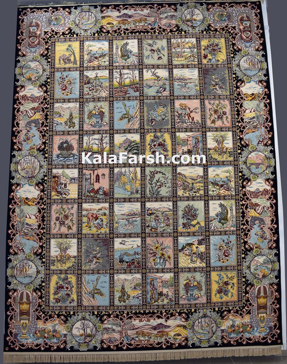 فرش کاشان گلستان (1200 شانه)