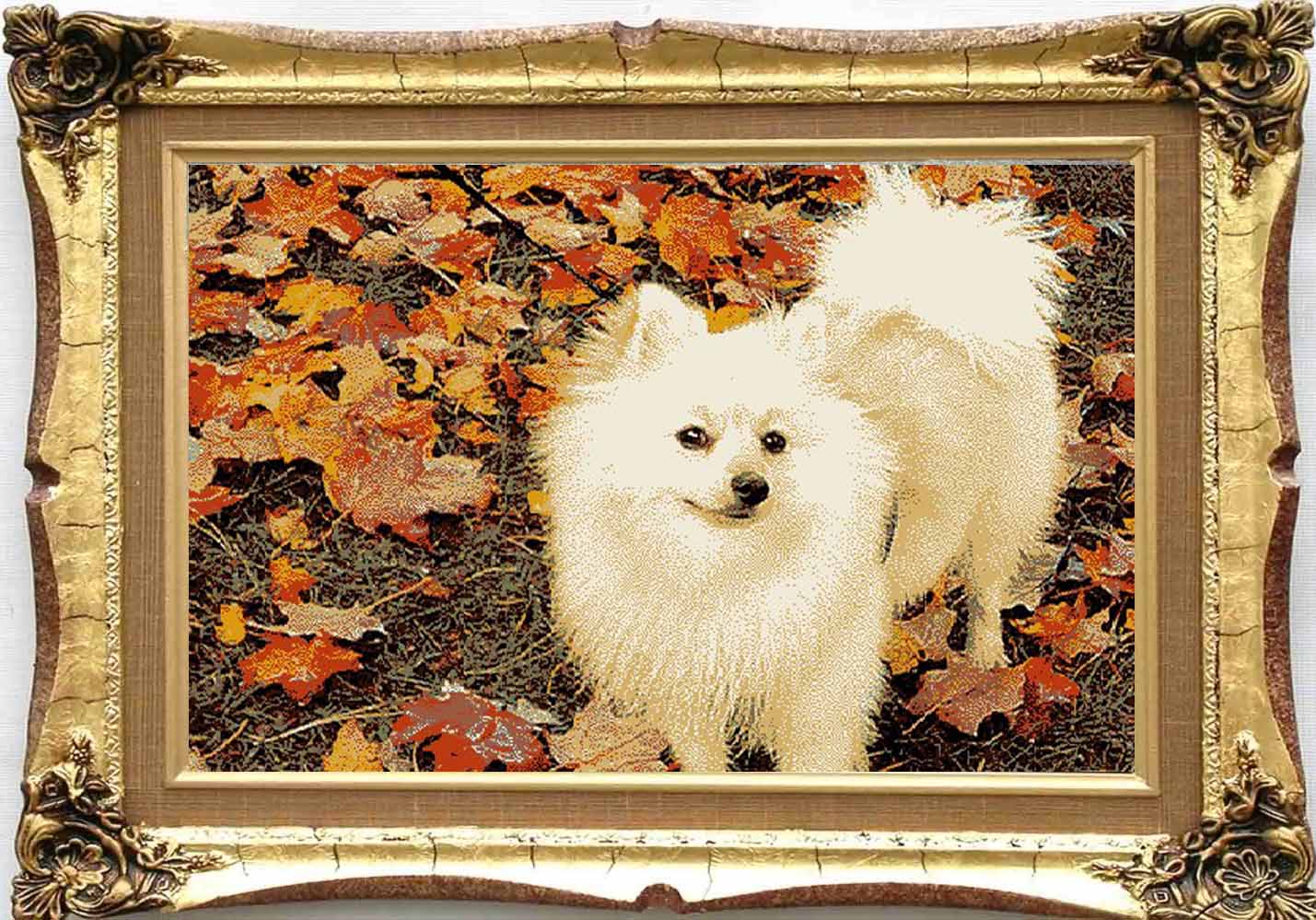 تابلو فرش سگ کد 055